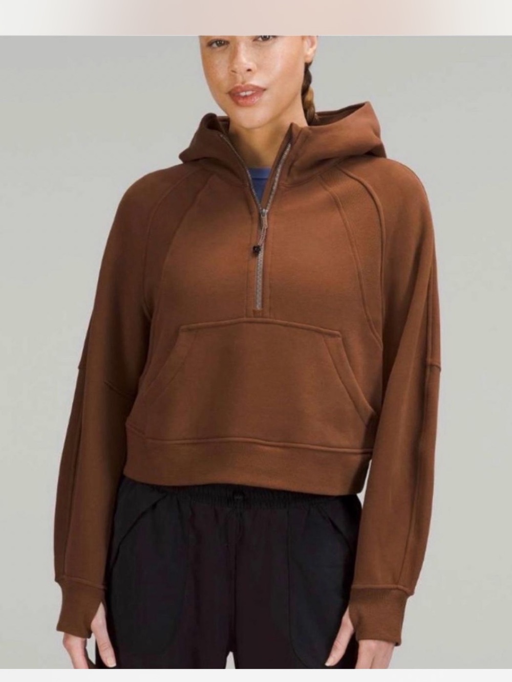 Lululemon Scuba Oversized Half-Zip Hoodie - Roasted Brown XL XXL